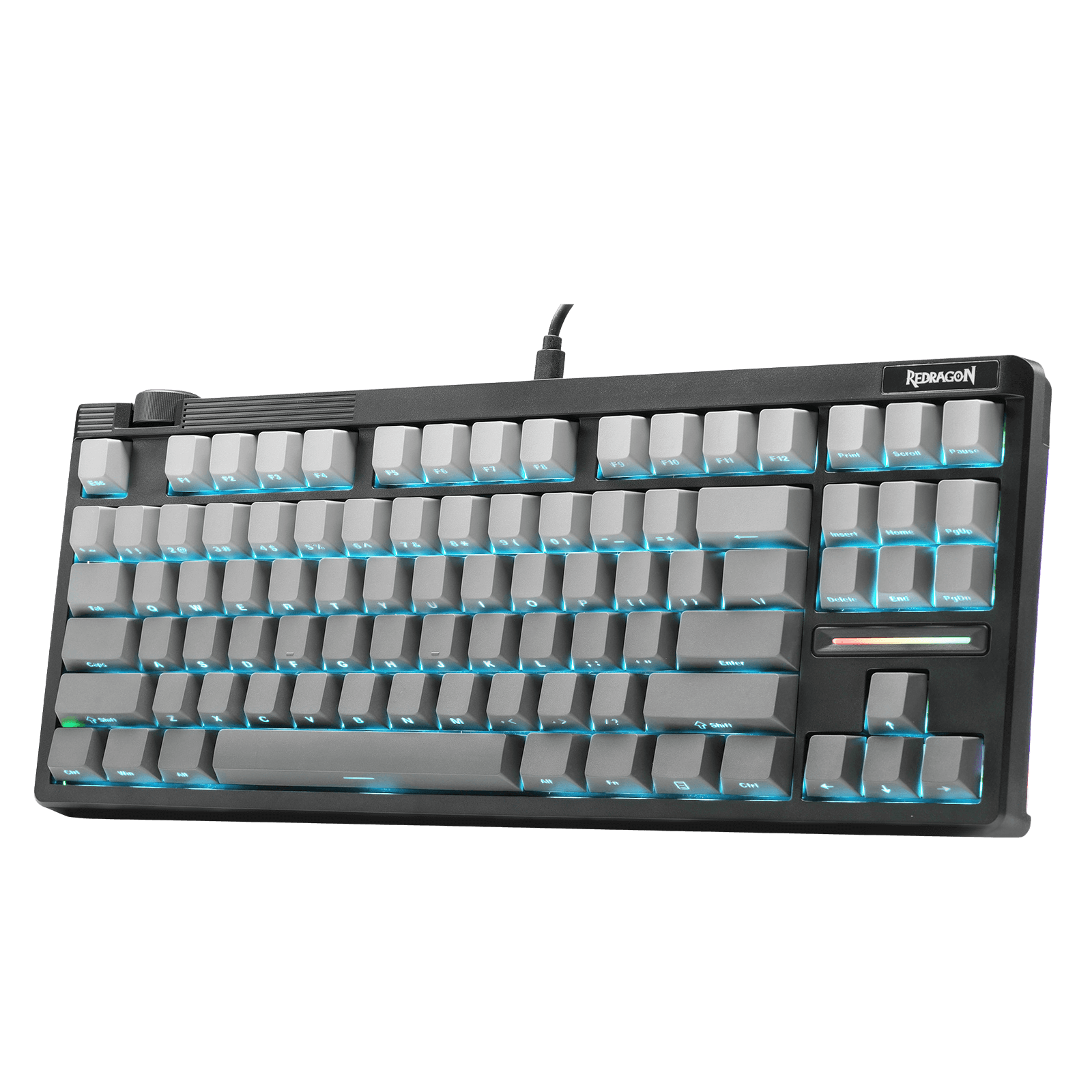 Redragon K729 HE Rapid Trigger Gaming Keyboard, 87 Keys 8K Wired Mechanical Keyboard w/Next-Gen UltraMag 100% POM Silky Magnetic Switch, Dual-Module Floating Patent Structure Design & Knob Control