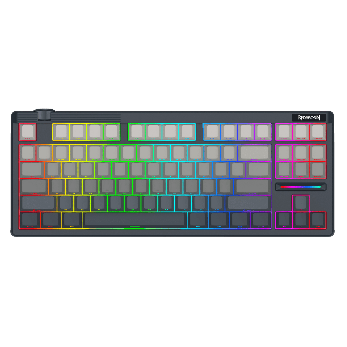 Redragon K729 PRO 80% Wireless Gasket RGB Gaming Keyboard, 3-Mode TKL Mechanical Keyboard w/Knob Control, Gradient PBT Keycaps, Hot-Swap South-Facing Socket & 5-Layer Dampener, Custom Silent Switch