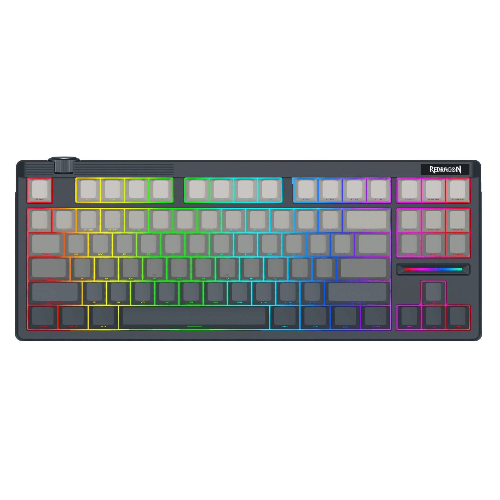 Redragon K729 PRO 80% Wireless Gasket RGB Gaming Keyboard, 3-Mode TKL Mechanical Keyboard w/Knob Control, Gradient PBT Keycaps, Hot-Swap South-Facing Socket & 5-Layer Dampener, Custom Silent Switch