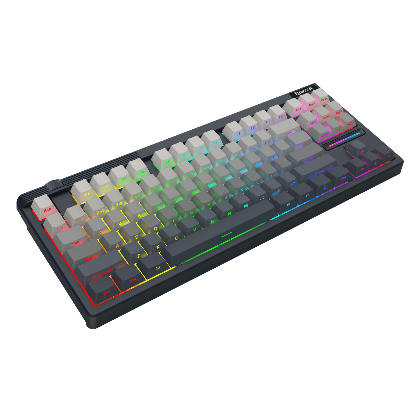 Redragon K729 PRO 80% Wireless Gasket RGB Gaming Keyboard, 3-Mode TKL Mechanical Keyboard w/Knob Control, Gradient PBT Keycaps, Hot-Swap South-Facing Socket & 5-Layer Dampener, Custom Silent Switch