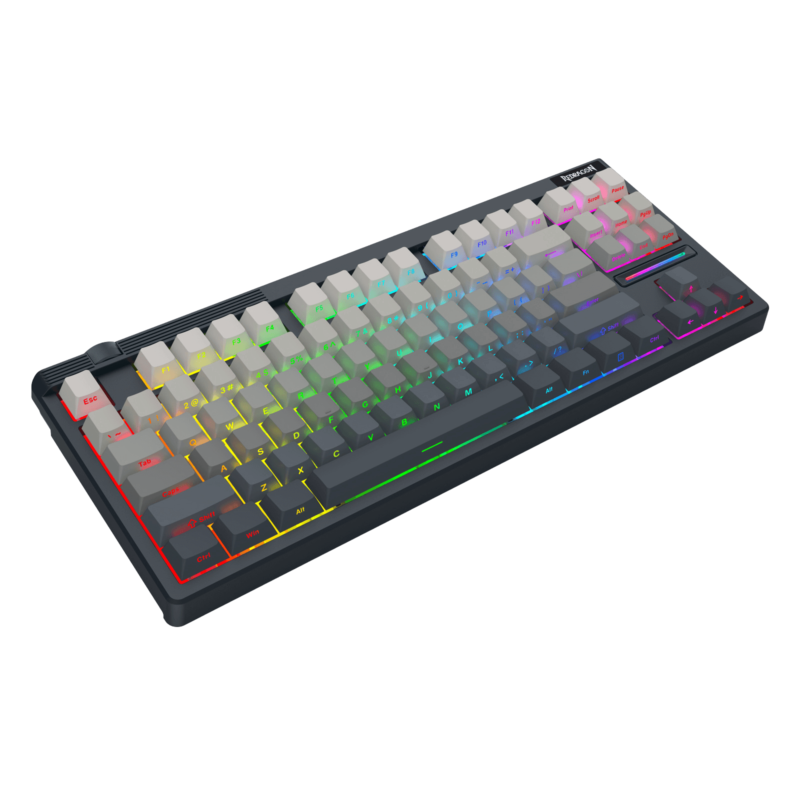 Redragon K729 PRO 80% Wireless Gasket RGB Gaming Keyboard, 3-Mode TKL Mechanical Keyboard w/Knob Control, Gradient PBT Keycaps, Hot-Swap South-Facing Socket & 5-Layer Dampener, Custom Silent Switch