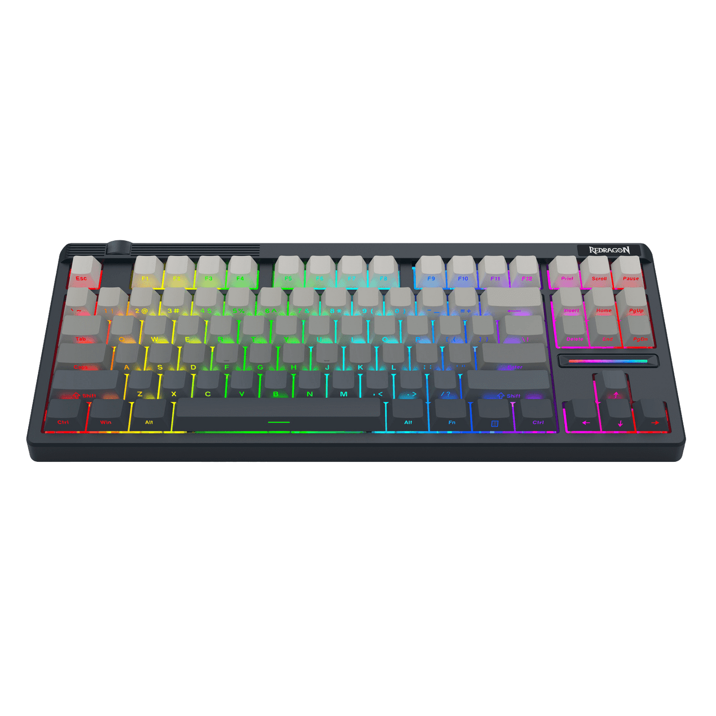 Redragon K729 PRO 80% Wireless Gasket RGB Gaming Keyboard, 3-Mode TKL Mechanical Keyboard w/Knob Control, Gradient PBT Keycaps, Hot-Swap South-Facing Socket & 5-Layer Dampener, Custom Silent Switch