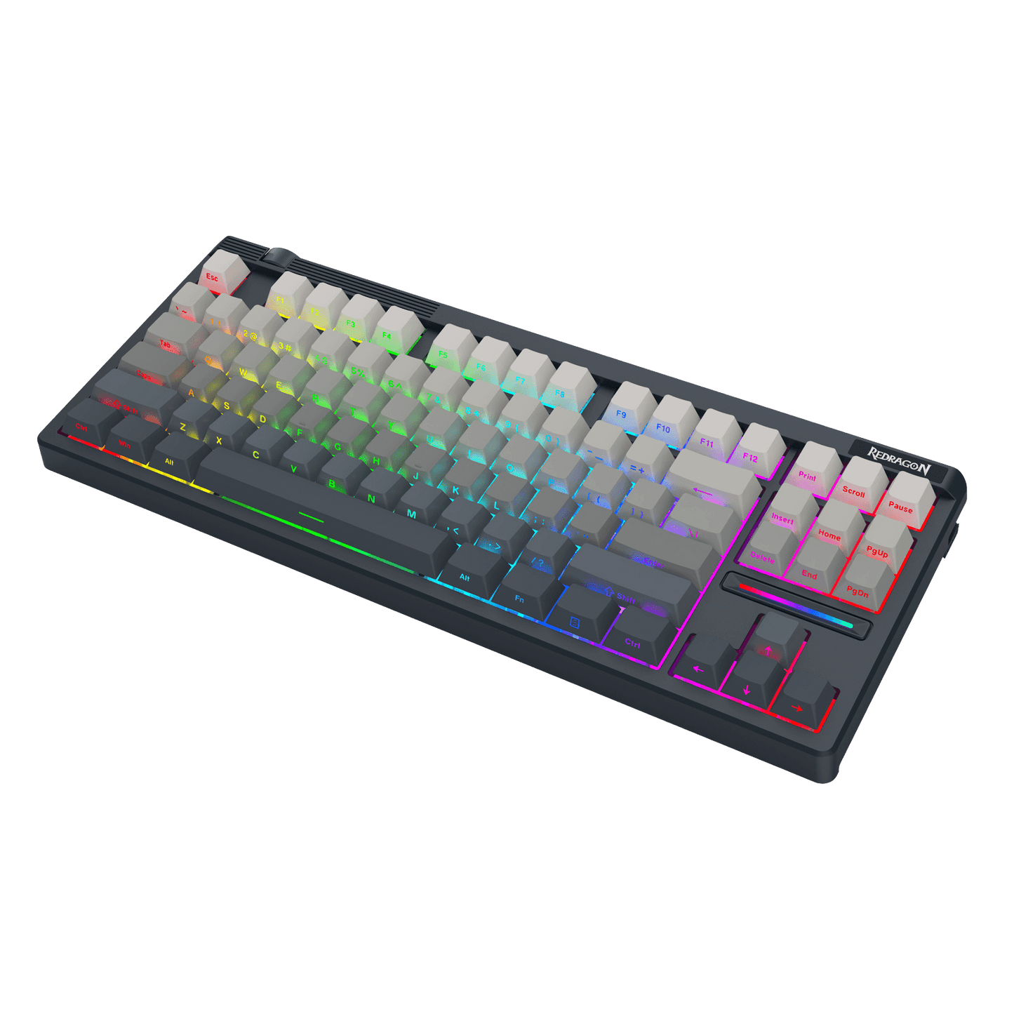 Redragon K729 PRO 80% Wireless Gasket RGB Gaming Keyboard, 3-Mode TKL Mechanical Keyboard w/Knob Control, Gradient PBT Keycaps, Hot-Swap South-Facing Socket & 5-Layer Dampener, Custom Silent Switch