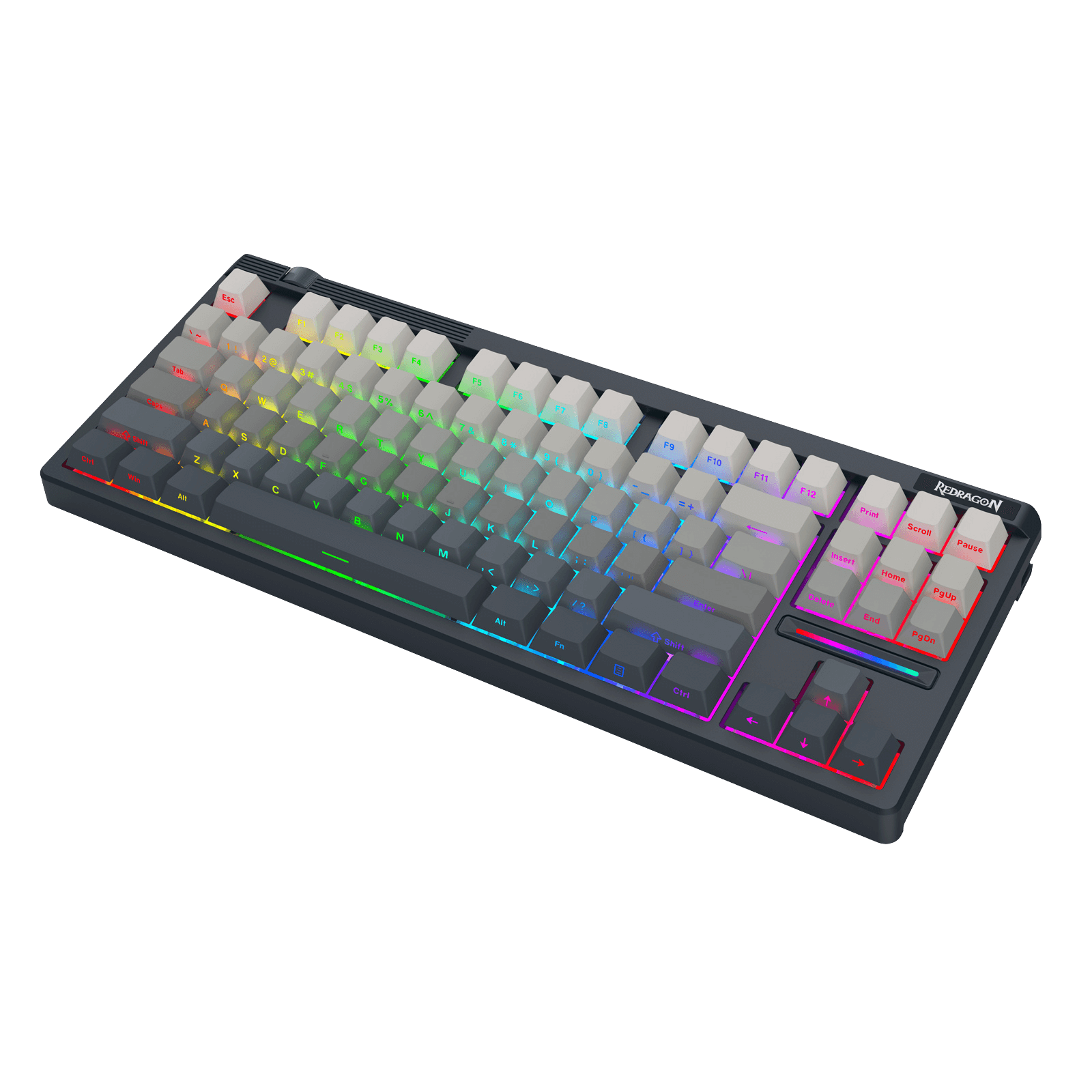 Redragon K729 PRO 80% Wireless Gasket RGB Gaming Keyboard, 3-Mode TKL Mechanical Keyboard w/Knob Control, Gradient PBT Keycaps, Hot-Swap South-Facing Socket & 5-Layer Dampener, Custom Silent Switch