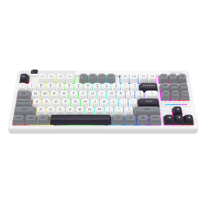 Redragon K729 PRO 80% Wireless Gasket RGB Gaming Keyboard, 3-Mode TKL Mechanical Keyboard w/Knob Control, Mix-Color PBT Keycaps, Hot-Swap South-Facing Socket & 5-Layer Dampener, Custom Silent Switch