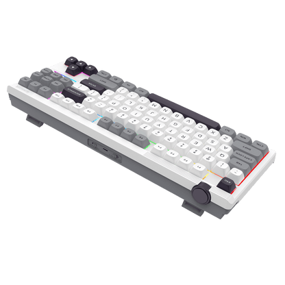 Redragon K729 PRO 80% Wireless Gasket RGB Gaming Keyboard, 3-Mode TKL Mechanical Keyboard w/Knob Control, Mix-Color PBT Keycaps, Hot-Swap South-Facing Socket & 5-Layer Dampener, Custom Silent Switch