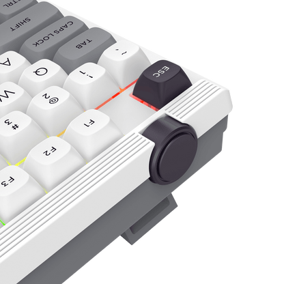 Redragon K729 PRO 80% Wireless Gasket RGB Gaming Keyboard, 3-Mode TKL Mechanical Keyboard w/Knob Control, Mix-Color PBT Keycaps, Hot-Swap South-Facing Socket & 5-Layer Dampener, Custom Silent Switch