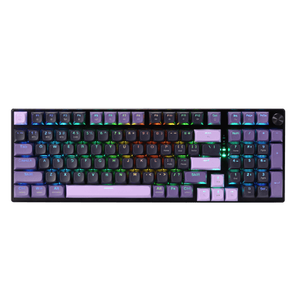 Redragon K740 PRO 98 Keys Wireless RGB Gaming Keyboard, 3-Mode PBT Mechanical Keyboard w/Solid Aluminum Base, Dedicated Knob Control & Hot-Swap Socket, Custom Linear Switch