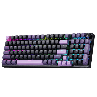 Redragon K740 PRO 98 Keys Wireless RGB Gaming Keyboard, 3-Mode PBT Mechanical Keyboard w/Solid Aluminum Base, Dedicated Knob Control & Hot-Swap Socket, Custom Linear Switch