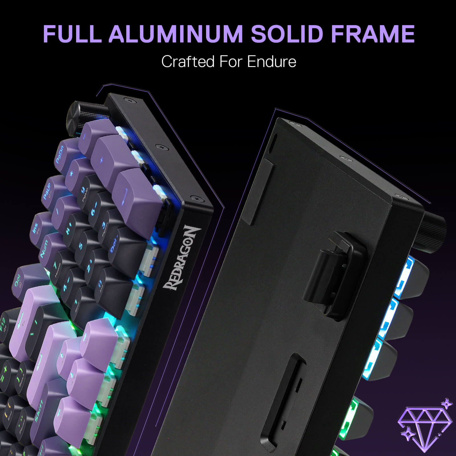 Redragon DHARMA K740 Tri-Mode 98 Keys Aluminum Mechanical Keyboard