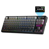 Redragon K743 PRO GB 80% Gasket RGB Gaming Keyboard w/Hype 1.14’’ TFT Screen & Knob, 84 Keys Mechanical Keyboard, 5-Layer Noise Dampening, Hot-Swap South-Facing RGB Socket, Gradient PBT Keycaps