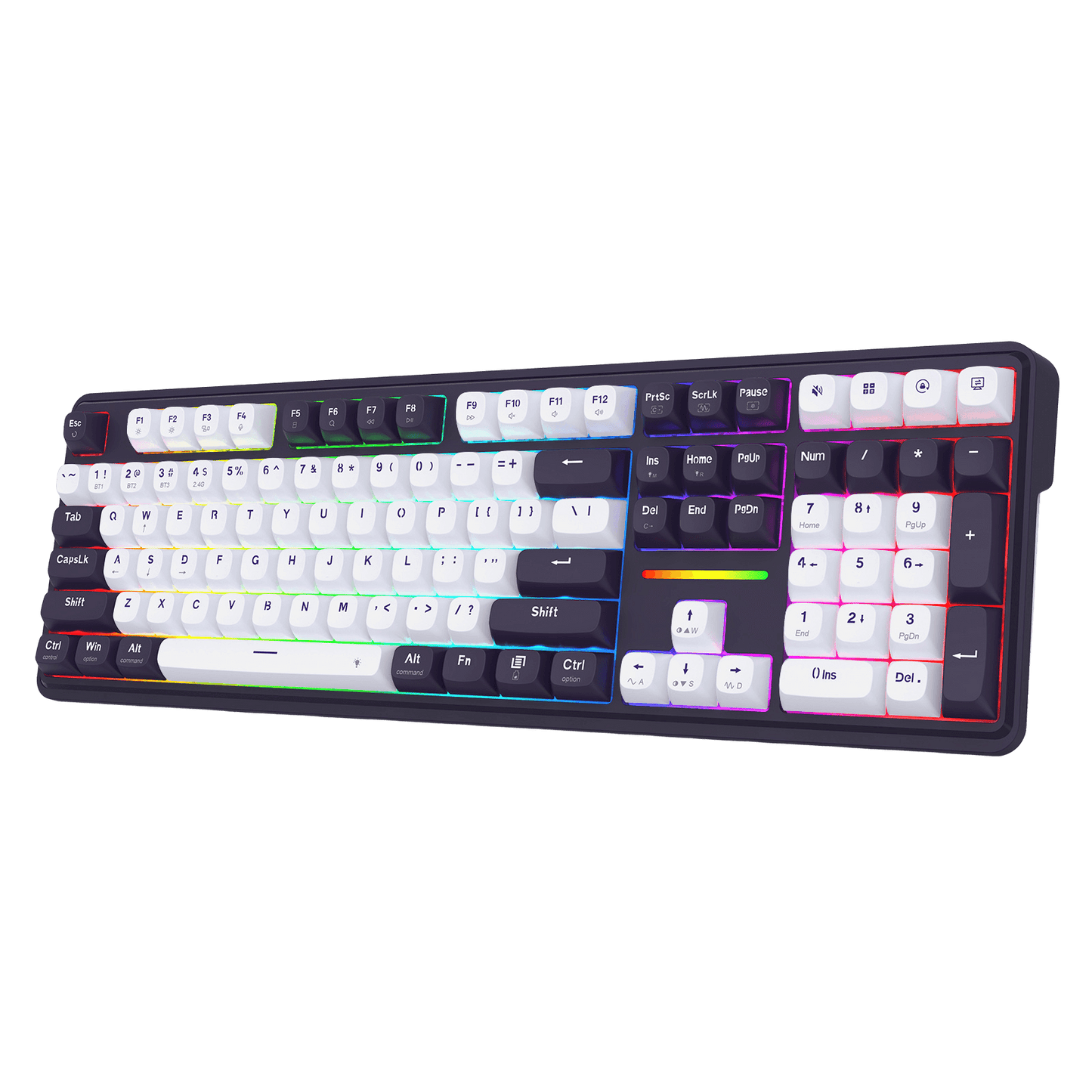 Redragon K745 PRO Wireless Gasket RGB Gaming Keyboard, 108 Keys Mechanical Keyboard w/Extra 4 Hotkeys, Hot-Swap South-Facing LED Socket, 5-Layer Noise Dampening, Round PBT Keycaps, Mint Mambo Switch | show