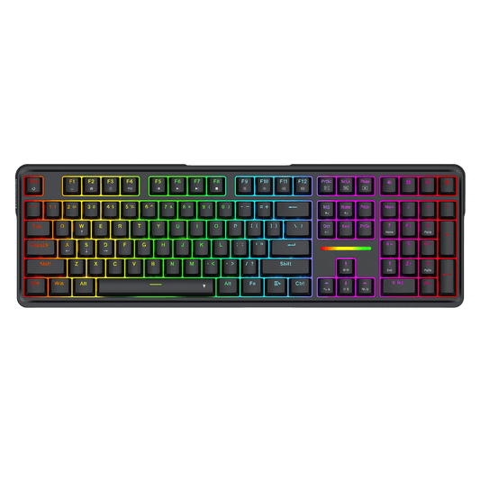 Redragon K745 Wired Gasket RGB Gaming Keyboard, 108 Keys Mechanical Keyboard w/Extra 4 Hotkeys, Upgraded Hot-swappable Socket, 5-Layer Noise Dampening, Creamy & Thocky Custom Linear Switch
