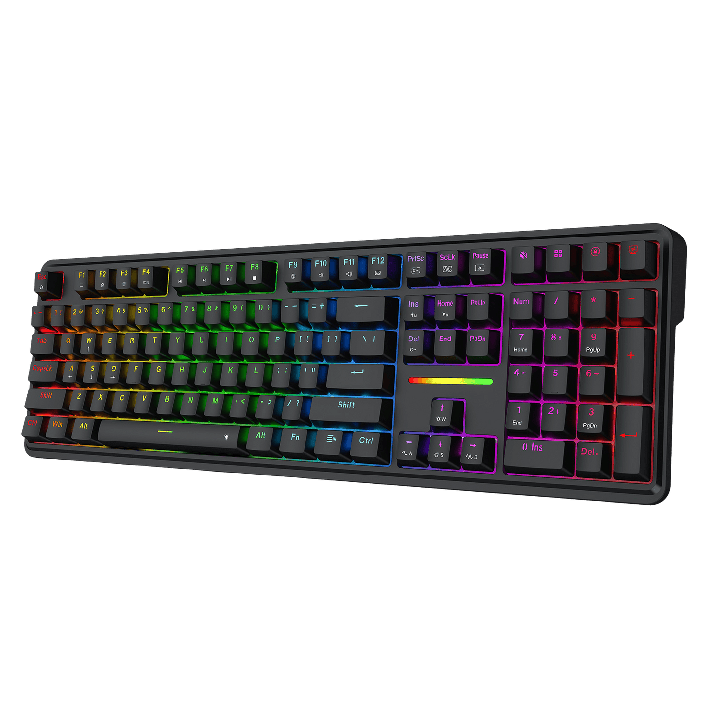 Redragon K745 Wired Gasket RGB Gaming Keyboard, 108 Keys Mechanical Keyboard w/Extra 4 Hotkeys, Upgraded Hot-swappable Socket, 5-Layer Noise Dampening, Creamy & Thocky Custom Linear Switch