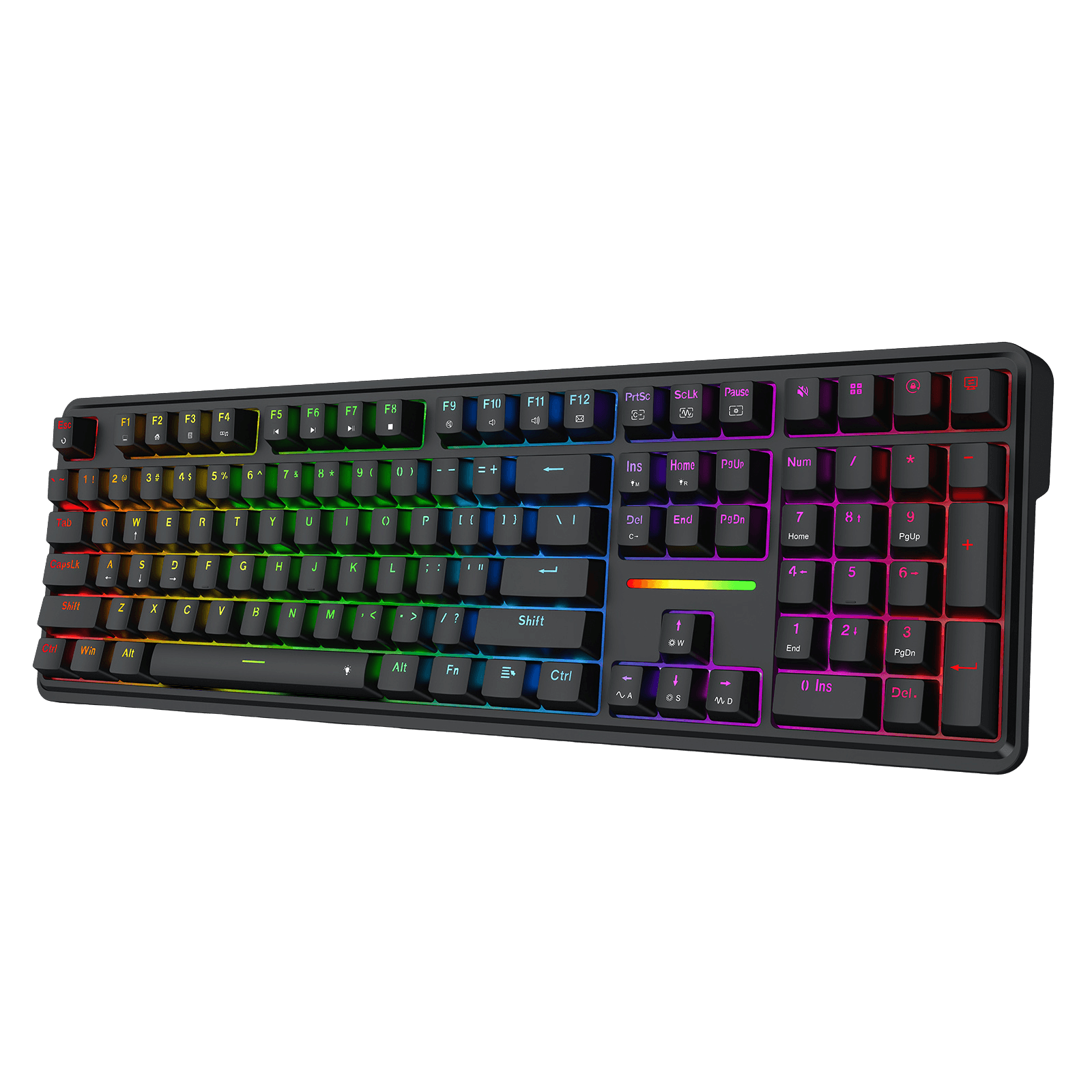 Redragon K745 Wired Gasket RGB Gaming Keyboard, 108 Keys Mechanical Keyboard w/Extra 4 Hotkeys, Upgraded Hot-swappable Socket, 5-Layer Noise Dampening, Creamy & Thocky Custom Linear Switch