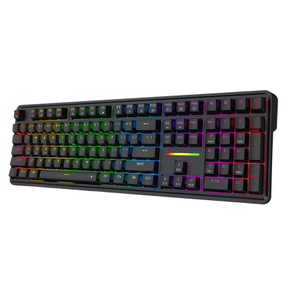 Redragon K745 Wired Gasket RGB Gaming Keyboard, 108 Keys Mechanical Keyboard w/Extra 4 Hotkeys, Upgraded Hot-swappable Socket, 5-Layer Noise Dampening, Creamy & Thocky Custom Linear Switch