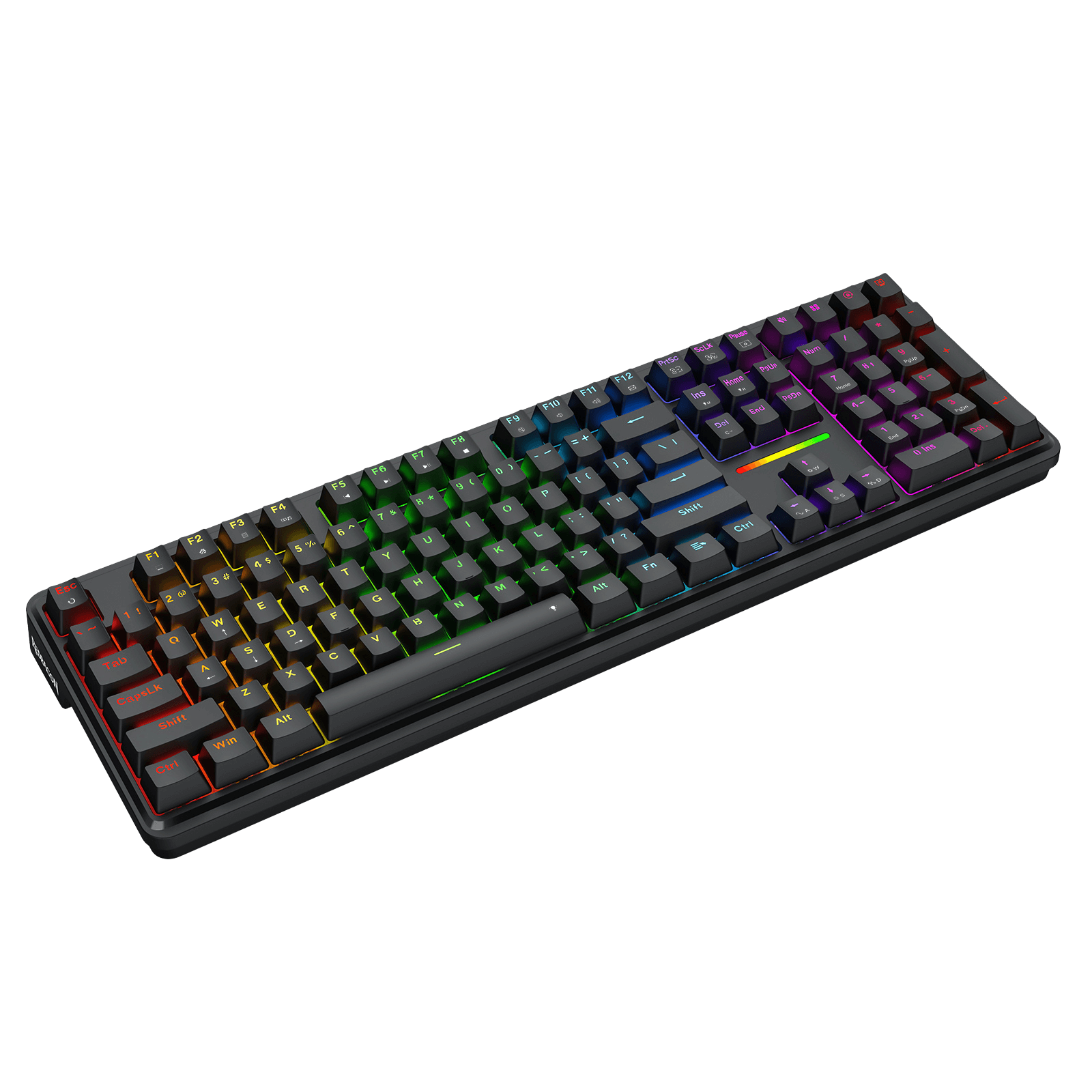 Redragon antonium 108 k745-rgb | žična mehanska gasket rgb tipkovnica | hot-swap | 108 tipk + 4 bližnjice | gaming tipkovnica 3 Redragon antonium k745-rgb žična mehanska tipkovnica zgornji kotni pogled