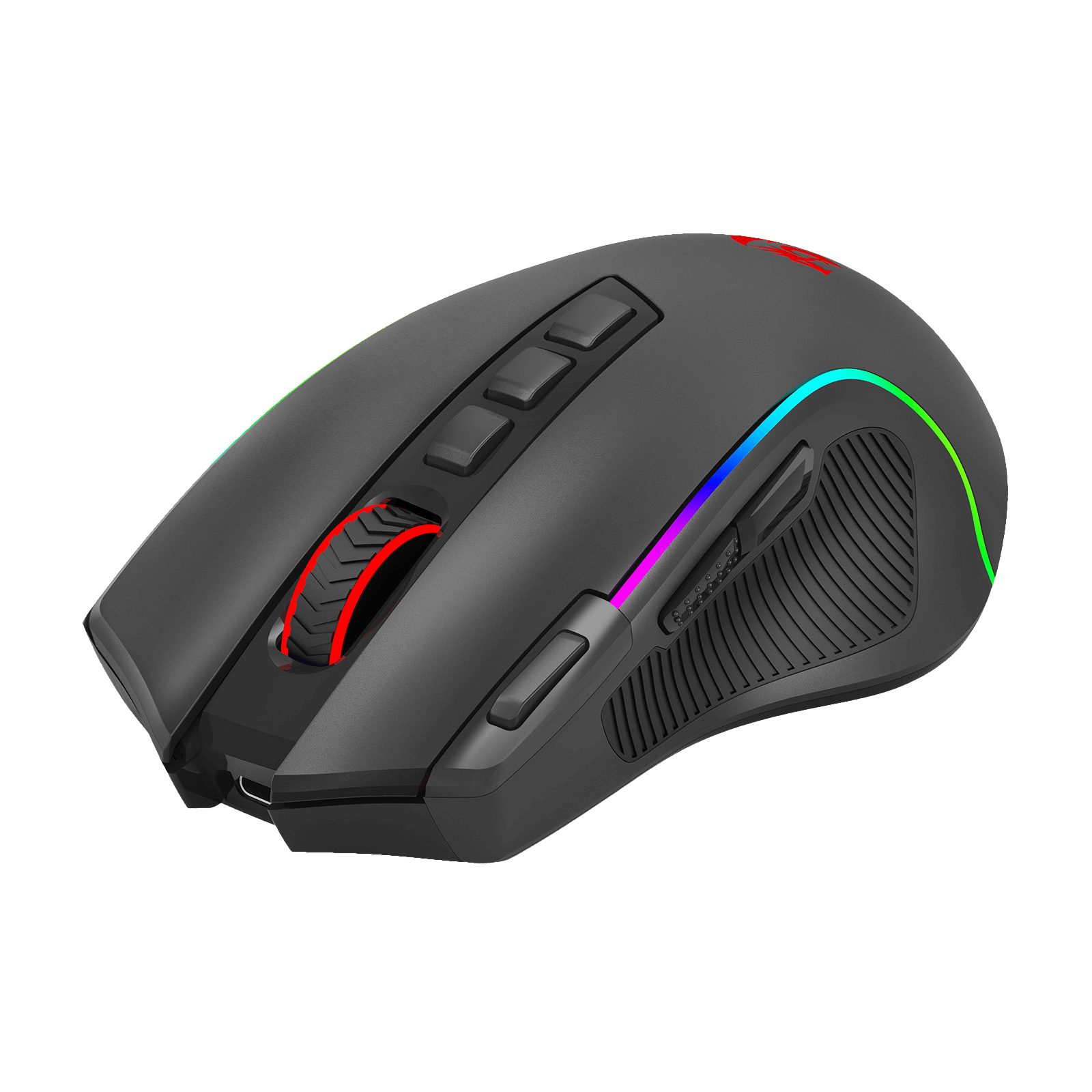 Redragon M612 PRO RGB Gaming Mouse, 8000 DPI Wired/Wireless Optical Gamer Mouse with 7 Programmable Buttons & 7 Backlit Modes, BT & 2.4G Wireless, Software Supports DIY Keybinds Rapid Fire Button