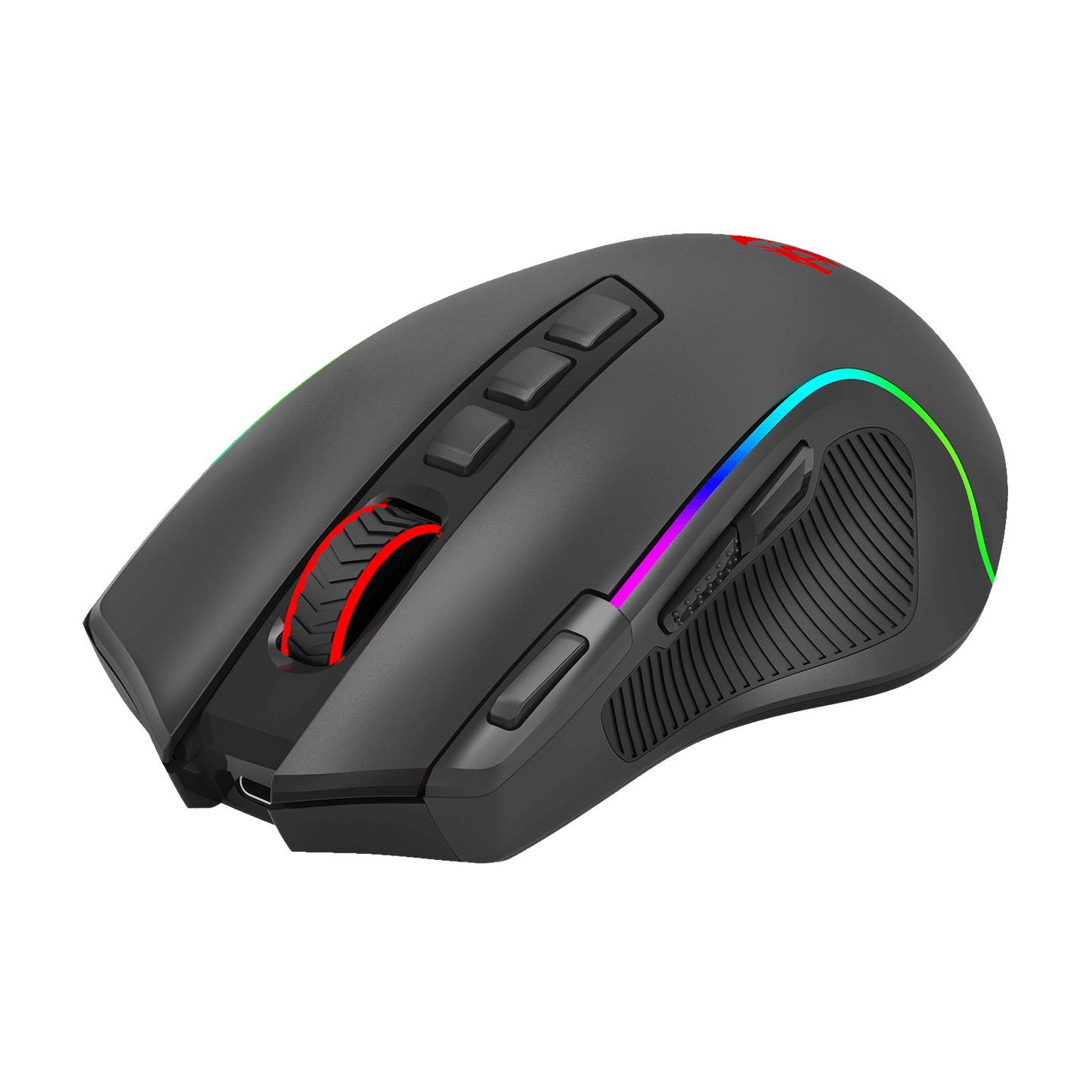 Redragon M612 PRO RGB Gaming Mouse, 8000 DPI Wired/Wireless Optical Gamer Mouse with 7 Programmable Buttons & 7 Backlit Modes, BT & 2.4G Wireless, Software Supports DIY Keybinds Rapid Fire Button