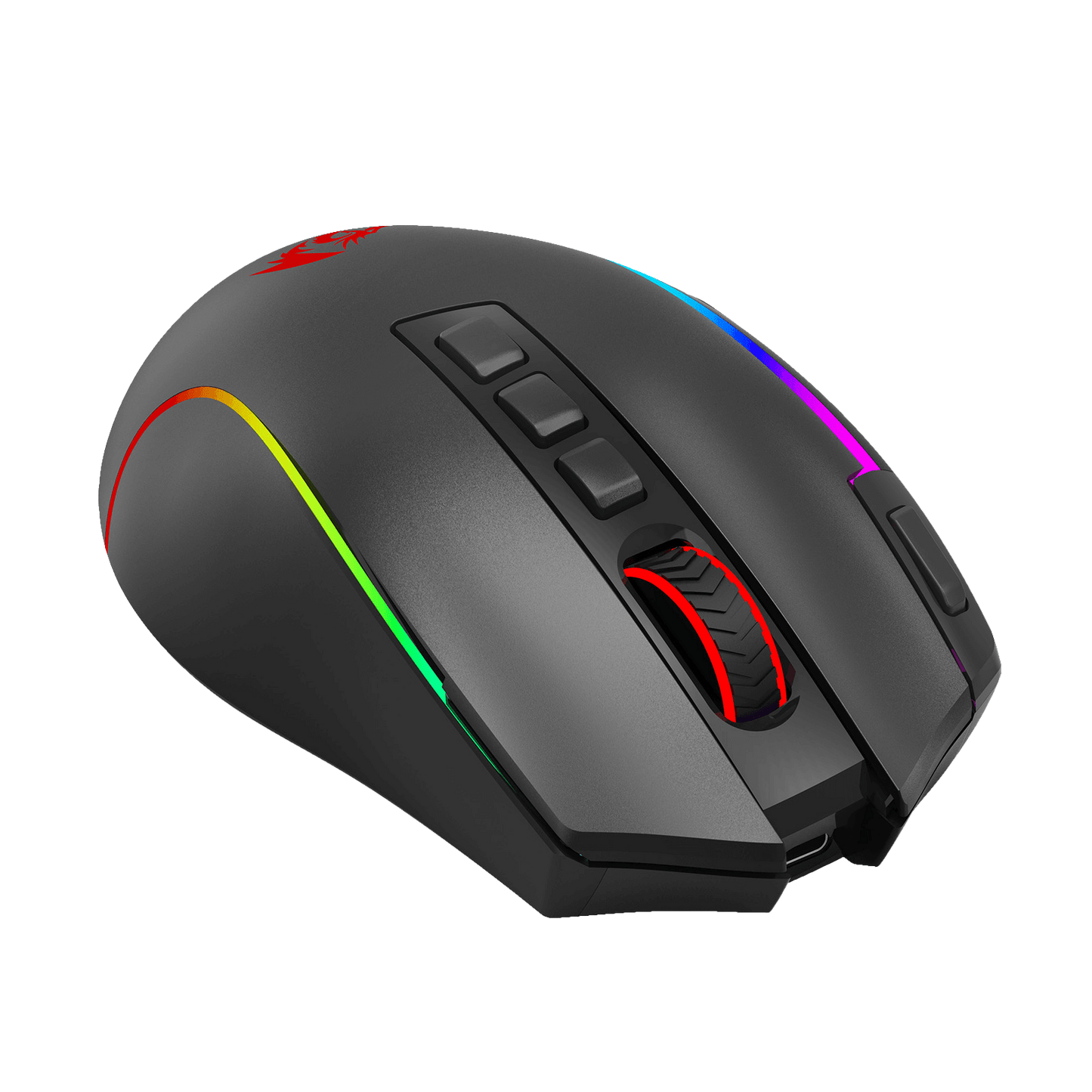 Redragon M612 PRO RGB Gaming Mouse, 8000 DPI Wired/Wireless Optical Gamer Mouse with 7 Programmable Buttons & 7 Backlit Modes, BT & 2.4G Wireless, Software Supports DIY Keybinds Rapid Fire Button