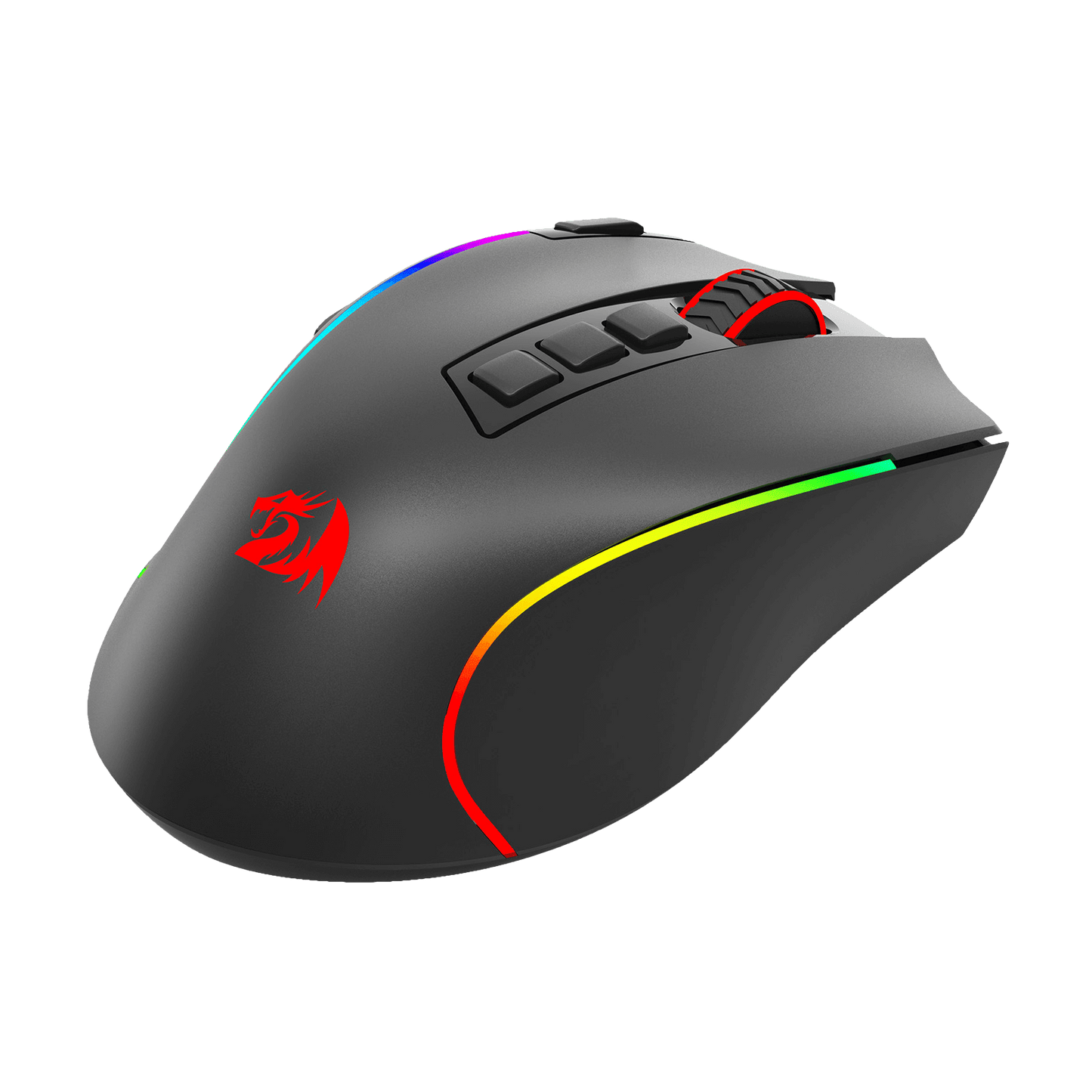 Redragon M612 PRO RGB Gaming Mouse, 8000 DPI Wired/Wireless Optical Gamer Mouse with 7 Programmable Buttons & 7 Backlit Modes, BT & 2.4G Wireless, Software Supports DIY Keybinds Rapid Fire Button