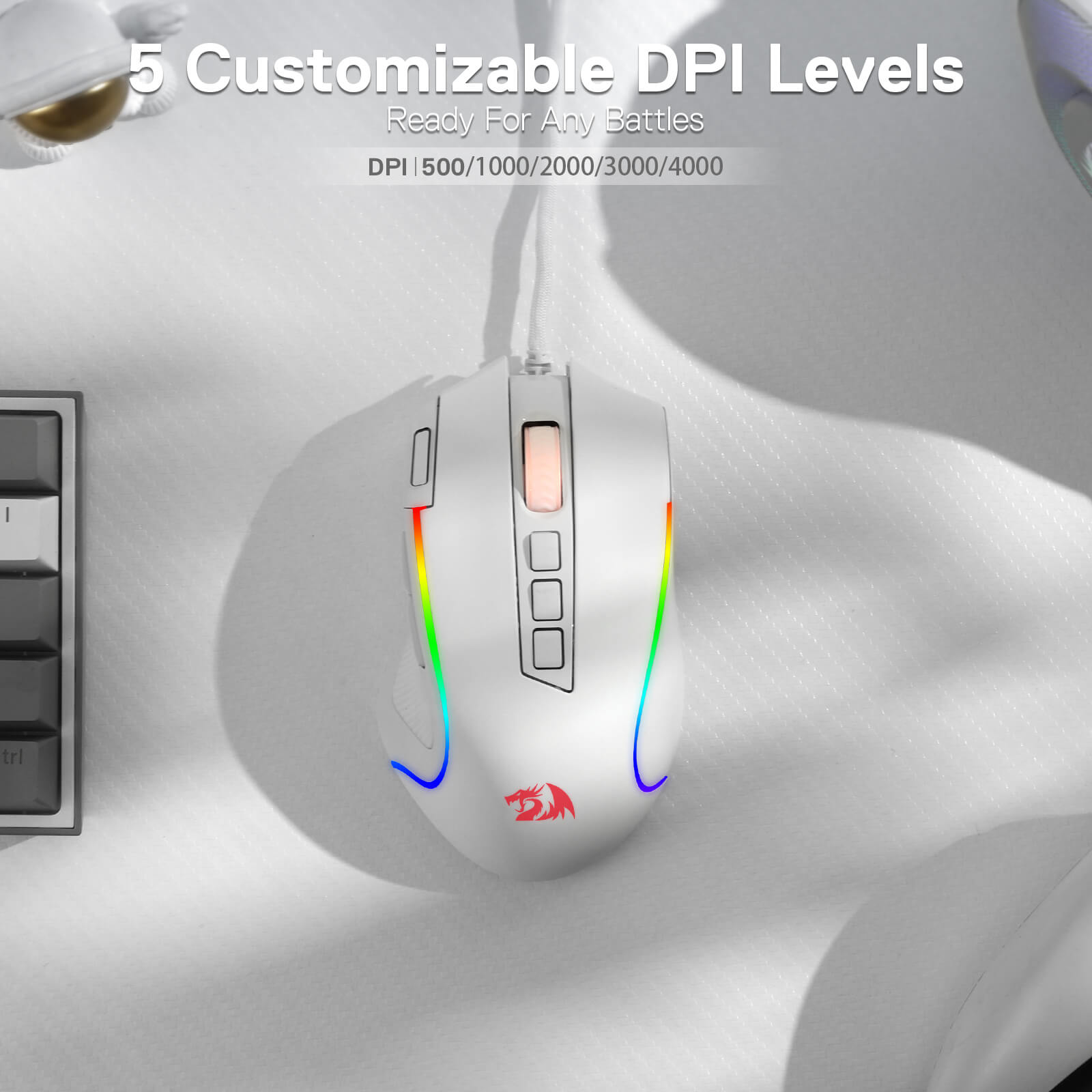 Redragon M612 Predator white Gaming Mouse