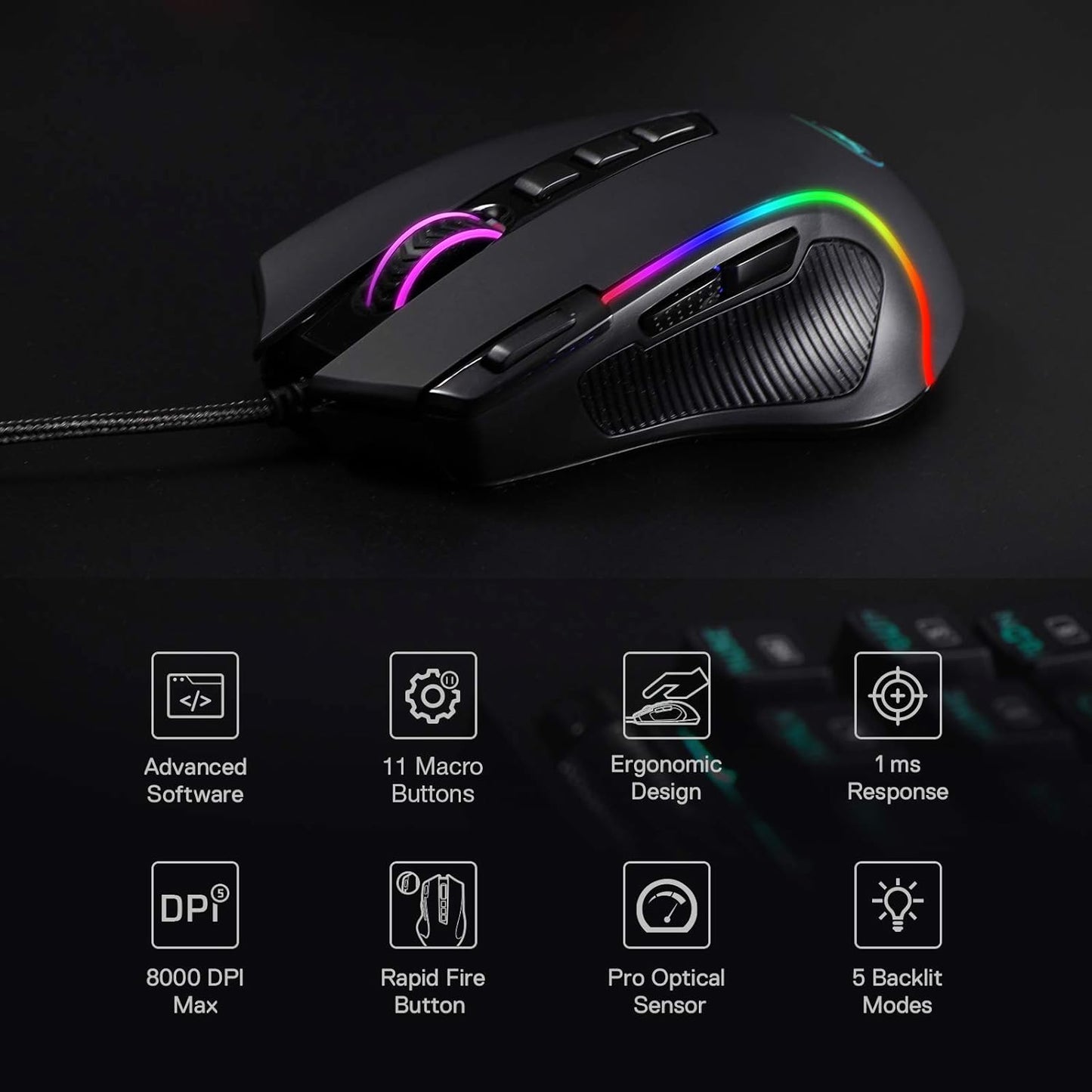   RedragonM612PredatorGamingMouse 