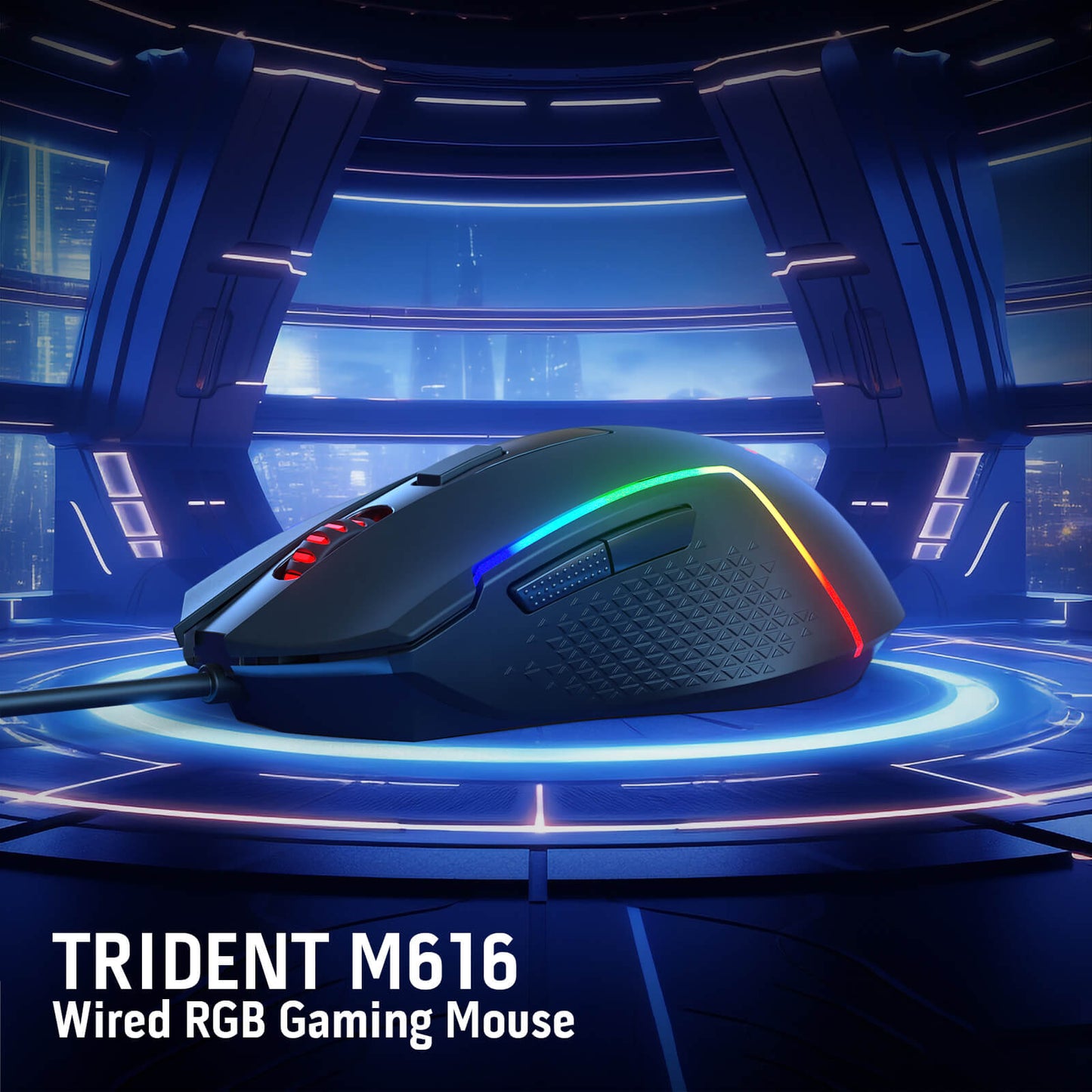 Redragon M616 RGB Gaming Mouse, 10000 DPI Wired Optical Mouse with 6 Programmable Buttons & 8 Backlit Modes, Software Supports DIY Keybinds