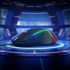 Redragon M616 RGB Gaming Mouse, 10000 DPI Wired Optical Mouse with 6 Programmable Buttons & 8 Backlit Modes, Software Supports DIY Keybinds