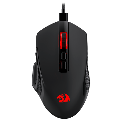 Redragon M695 Wired Gaming Mouse, 24,000 Max DPI Optical Gaming Mice with 7 Programmable Buttons, Ergonomic Natural Grip Build, Software Supports DIY Keybinds & DPI, Black