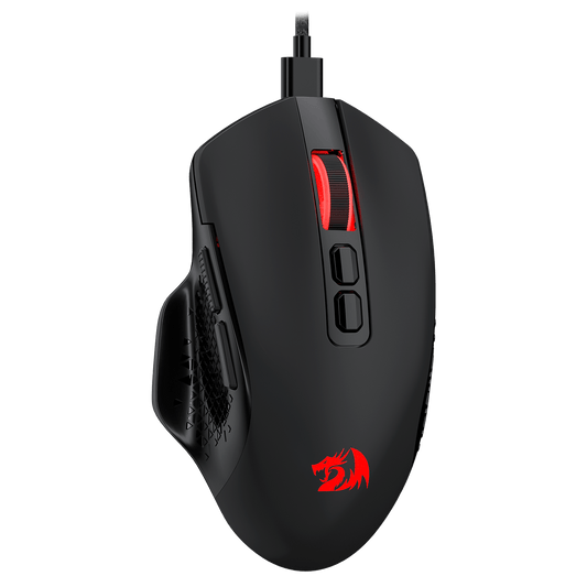 Redragon M695 Wired Gaming Mouse, 24,000 Max DPI Optical Gaming Mice with 7 Programmable Buttons, Ergonomic Natural Grip Build, Software Supports DIY Keybinds & DPI, Black