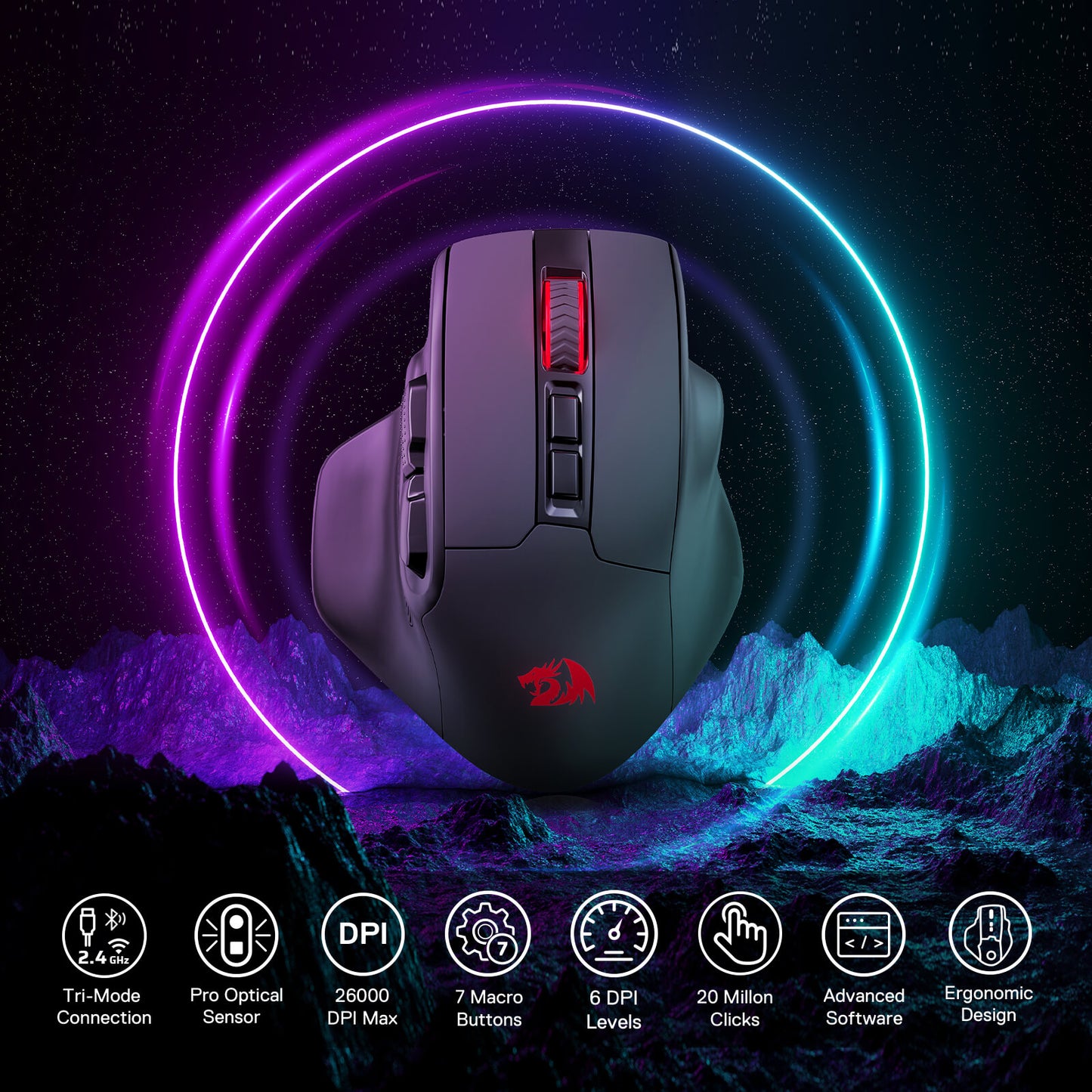 Redragon M806 Wireless Gaming Mouse