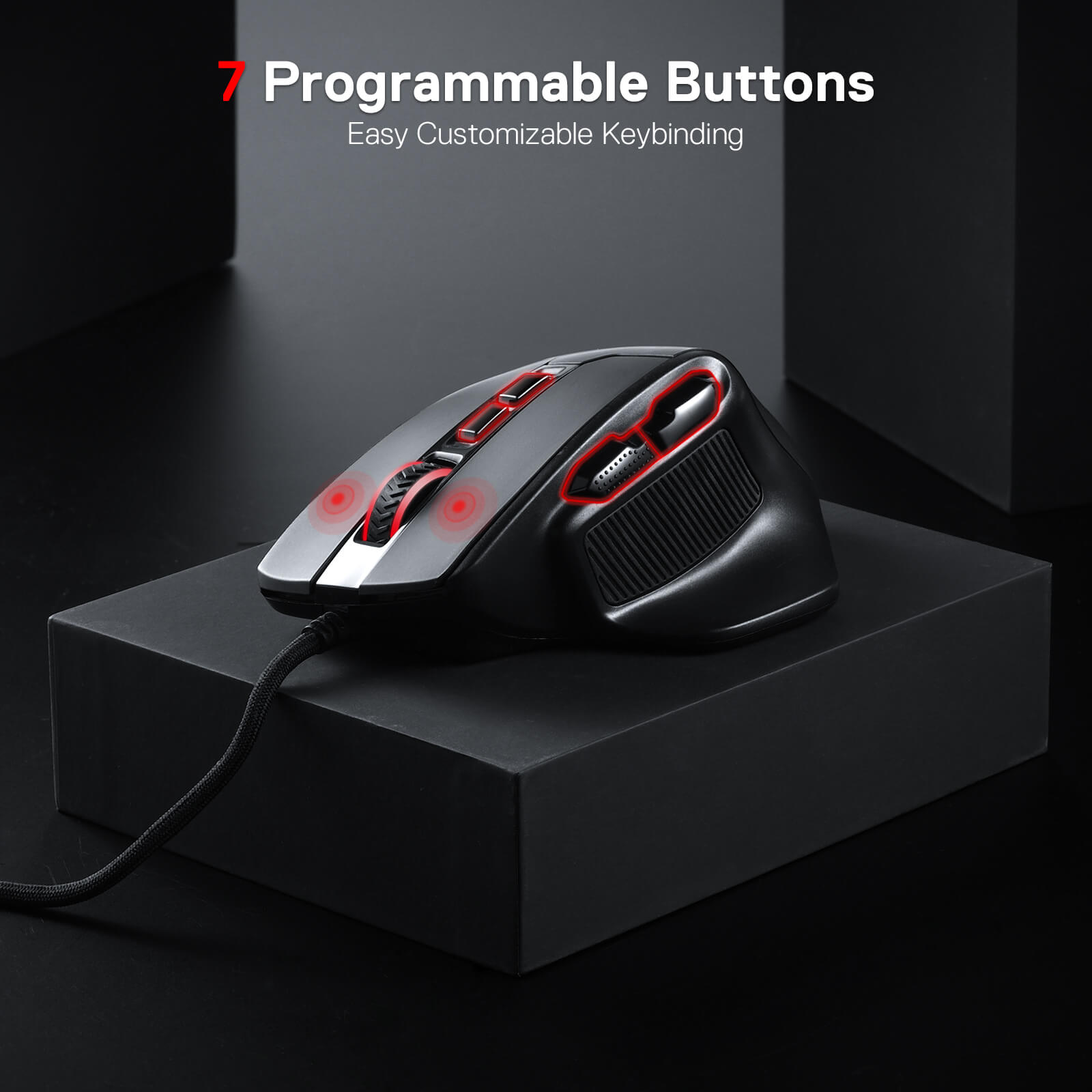 7 Programmable Buttons Wired RGB Gamer Mouse