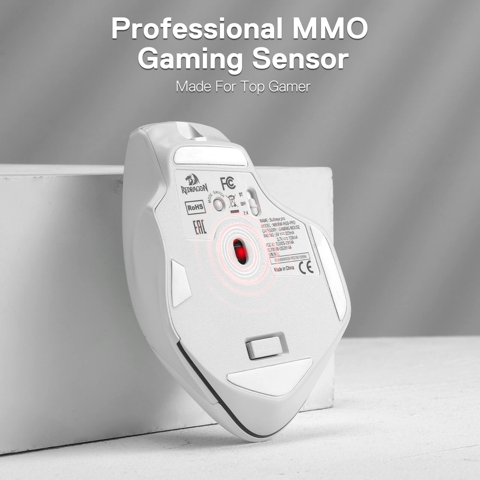 Redragon M806 white Wireless Gaming Mouse