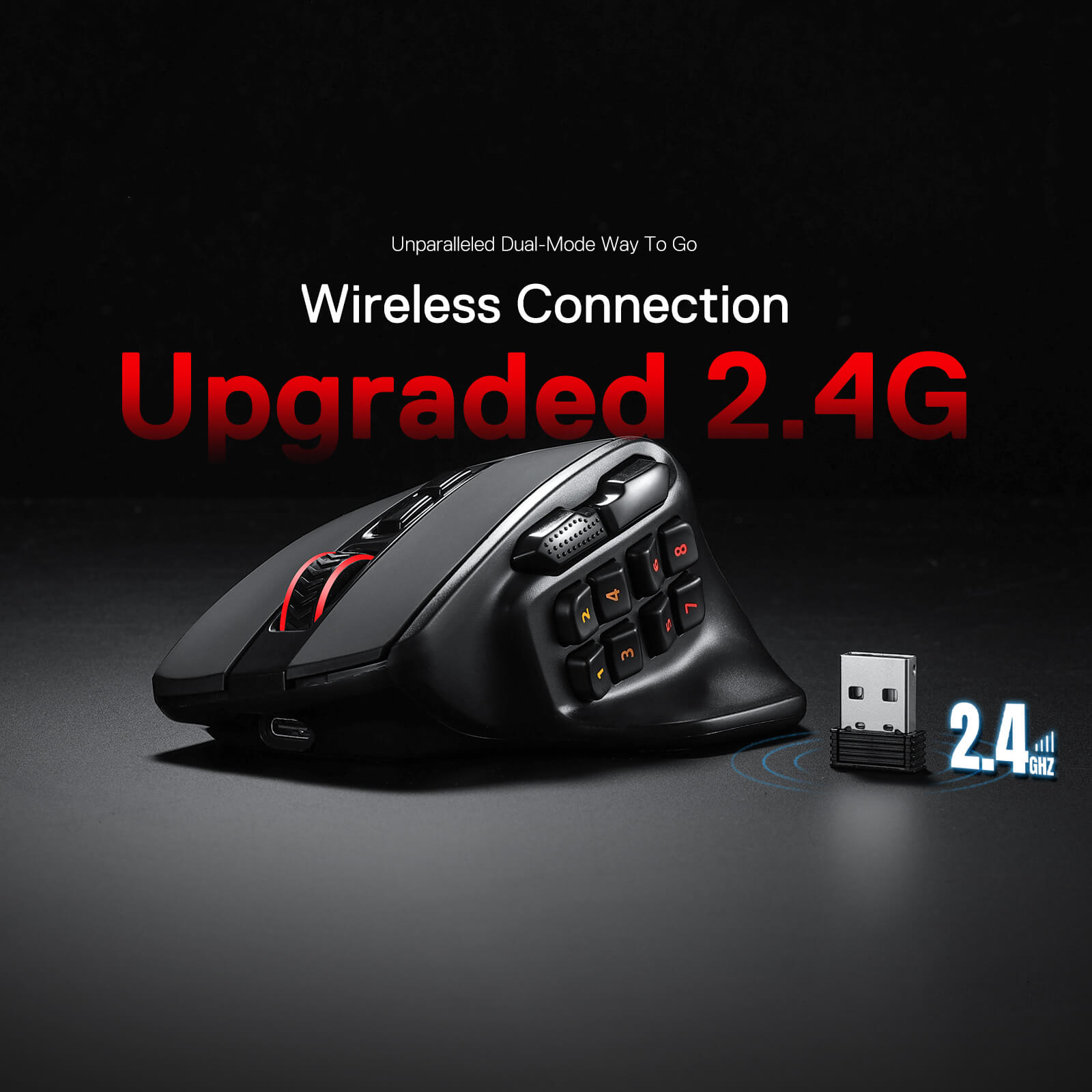 Redragon M811 PRO Wireless MMO Gaming Mouse