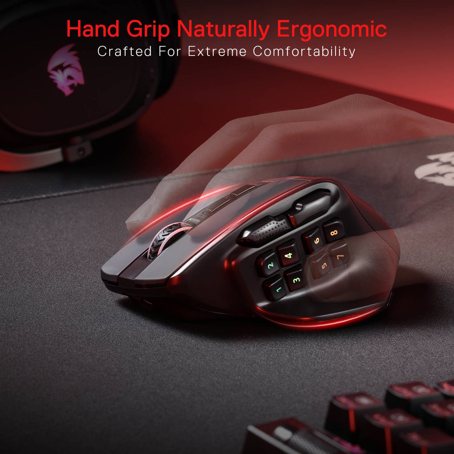 Redragon M811 PRO Wireless MMO Gaming Mouse