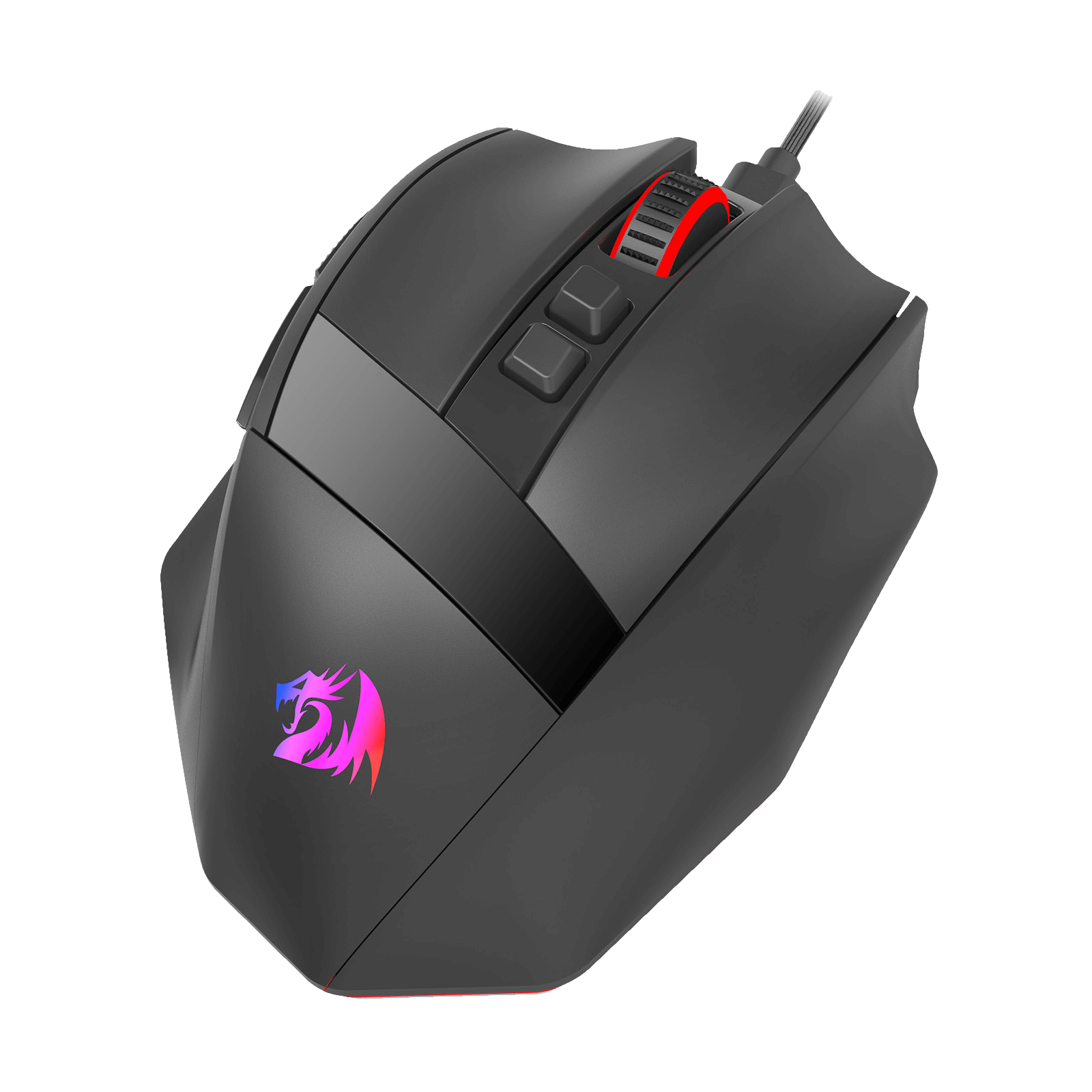 Redragon M813 Wired RGB Gaming Mouse with 4D Dual Mode Scroll Wheel, Optical Ergonomic Gamer Mouse with Max 16,000DPI, High Precision Sensor 3395, 7 Redefinable Macro Buttons, Software Supported