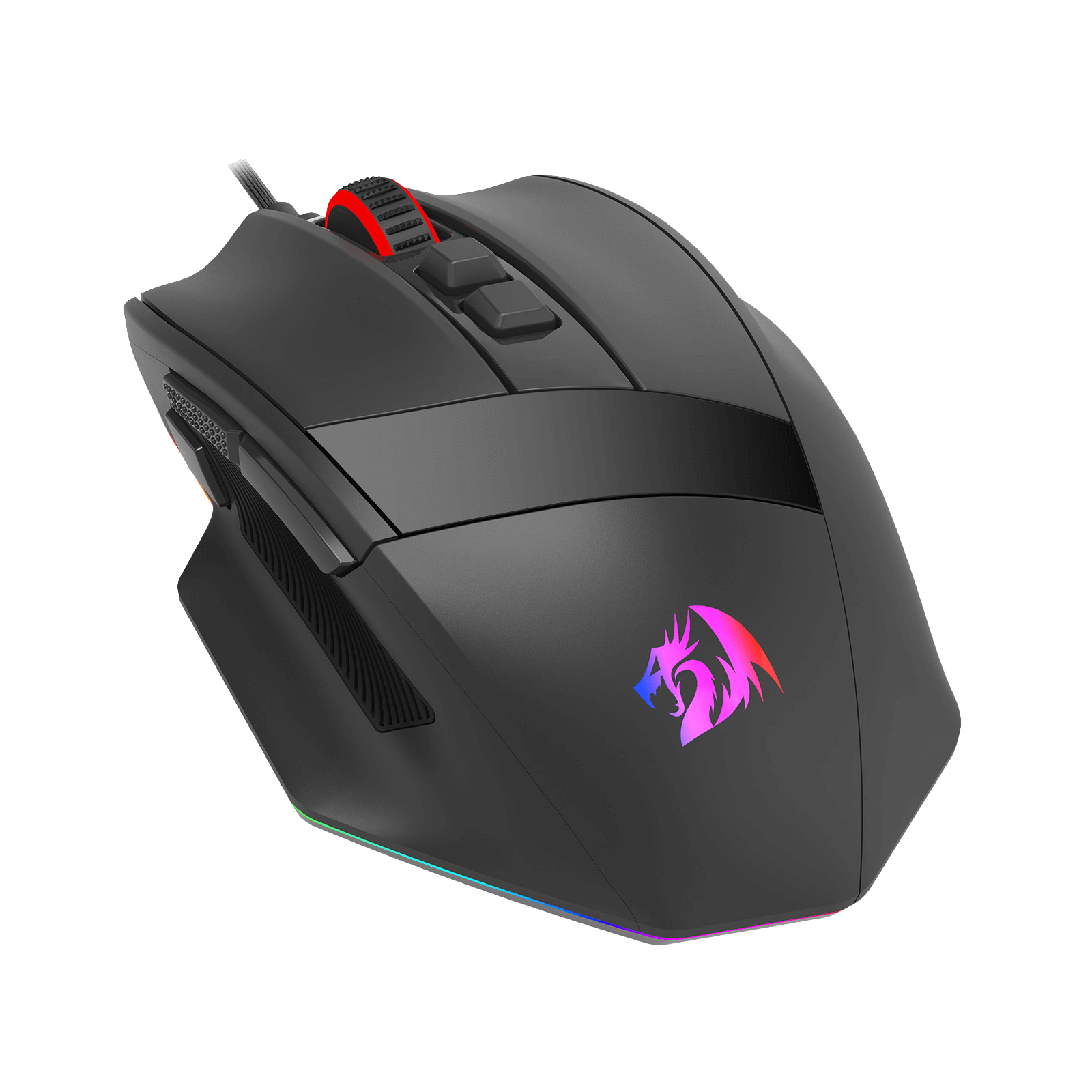 Redragon M813 Wired RGB Gaming Mouse with 4D Dual Mode Scroll Wheel, Optical Ergonomic Gamer Mouse with Max 16,000DPI, High Precision Sensor 3395, 7 Redefinable Macro Buttons, Software Supported