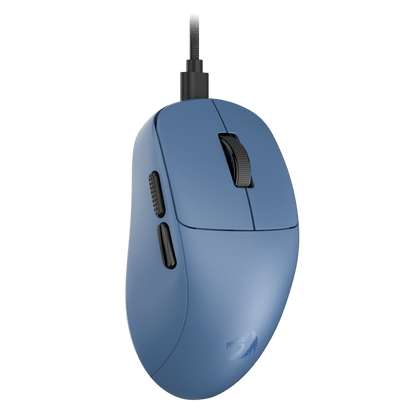 Redragon M817 Lightweight Small Blue computer mouse on a black background