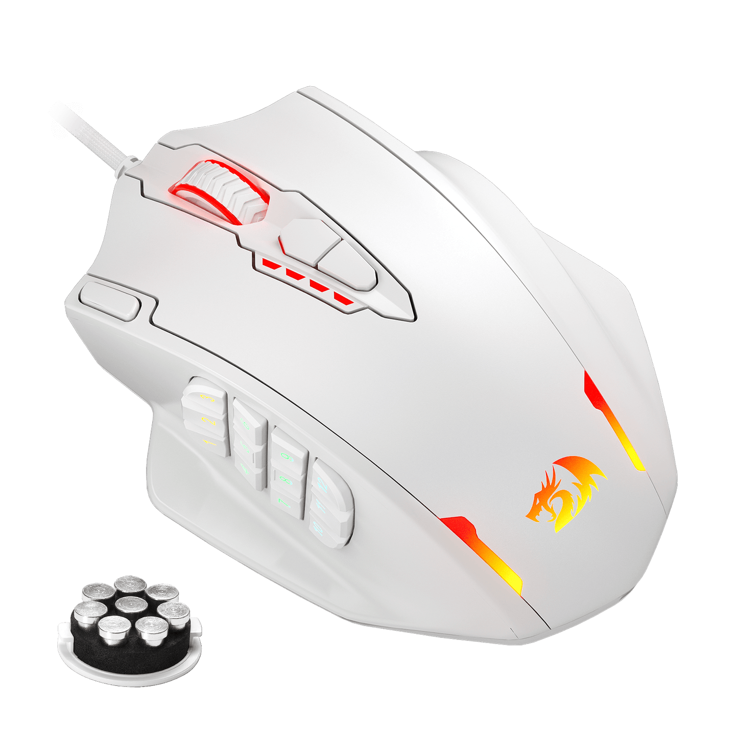 Redragon M908 Impact RGB LED MMO Gaming Mouse with 12 Side Buttons