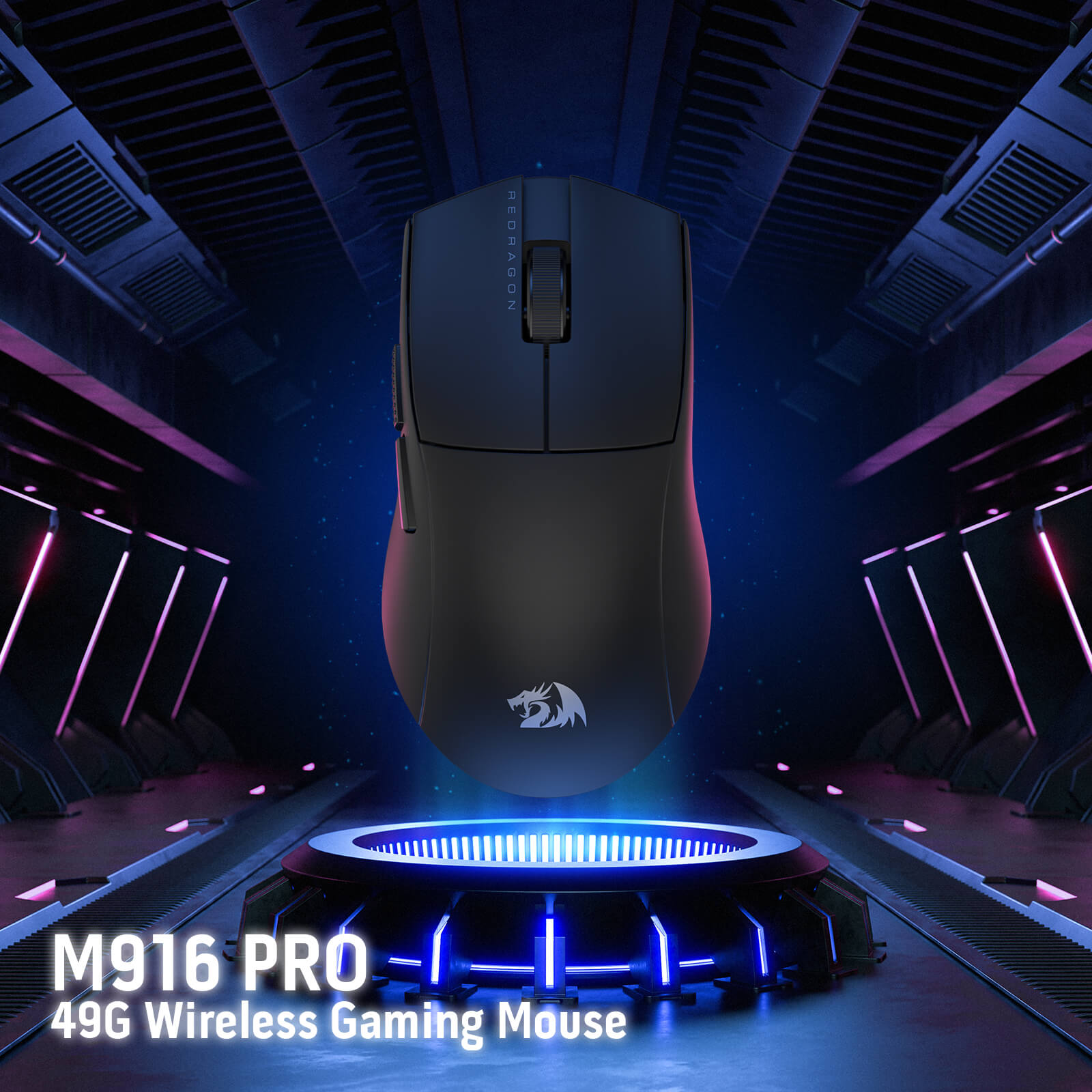 Redragon M916 PRO 3-Mode Wireless Gaming Mouse, Hype-Speed 4K Polling Rate