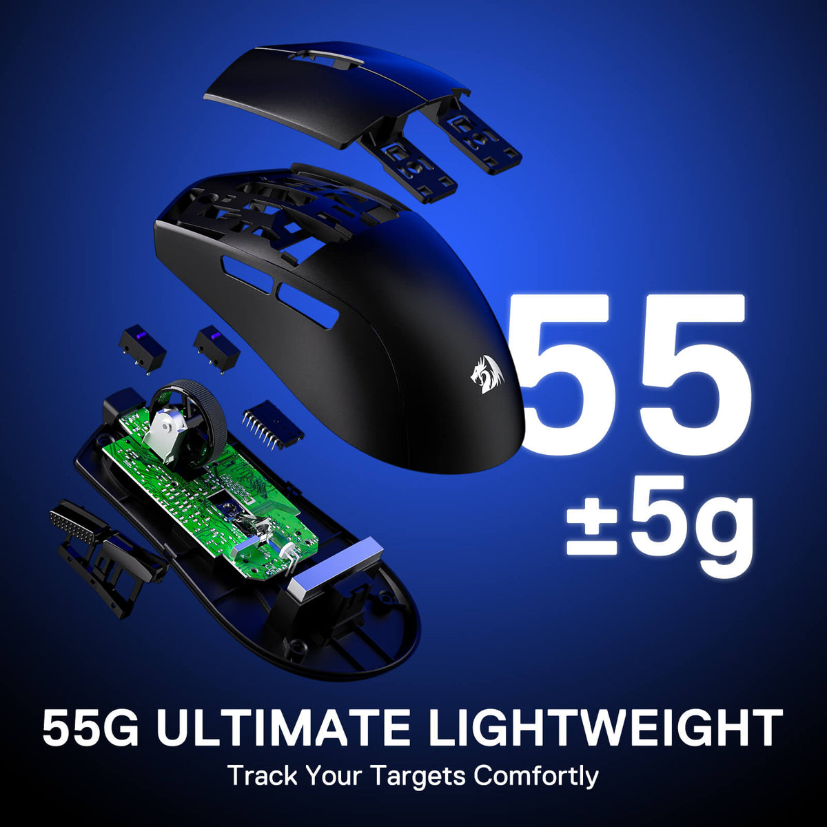 Redragon K1NG MAX M918 PRO 1K Hz 3-Mode Wireless Gaming Mouse ...