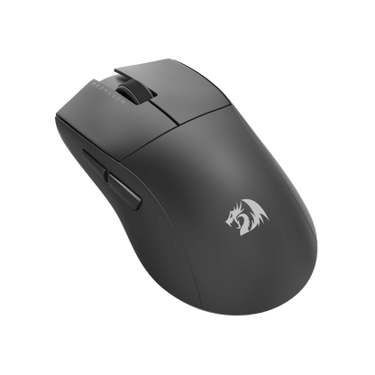 Redragon M922 PRO wireless gaming mouse featuring an ultra-light 51g ergonomic design, 3 connection modes (Bluetooth, 2.4GHz, wired), 26,000 DPI sensor, and customizable buttons for competitive gaming.
