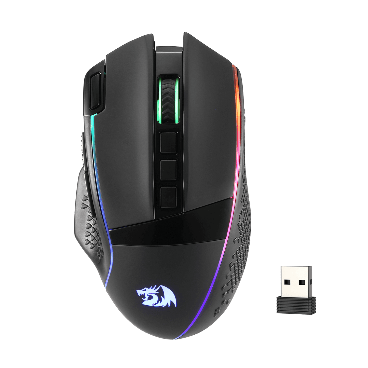 Redragon M991 Wireless Gaming Mouse, 26000 DPI 3-Mode Mice with Professional Sensor, Durable Power Capacity, Customizable Macro and RGB Backlight for PC/Mac/Laptop, Black| show