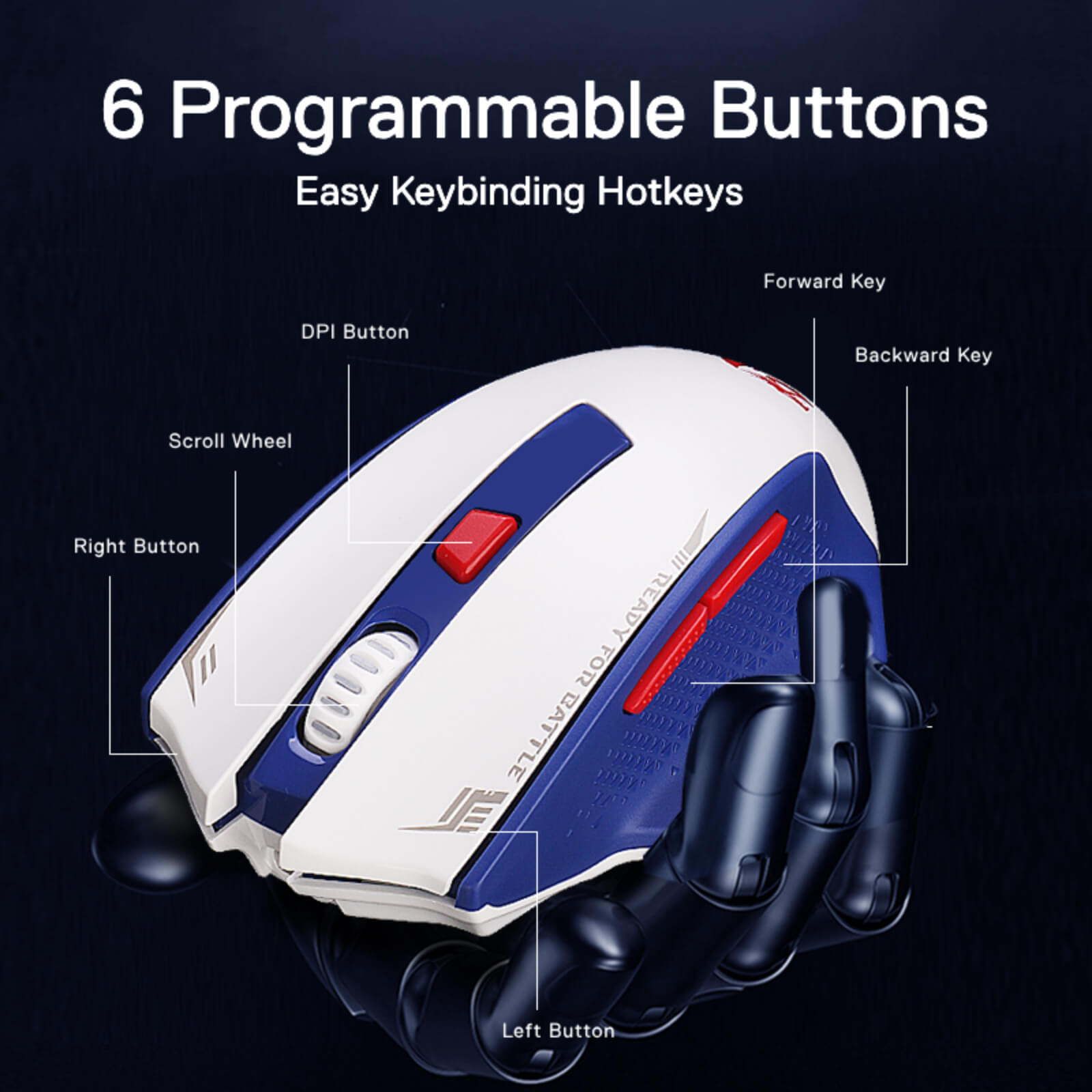 M994 Redragon M994 Wireless Bluetooth Gaming Mouse | 3-Mode Connection ...