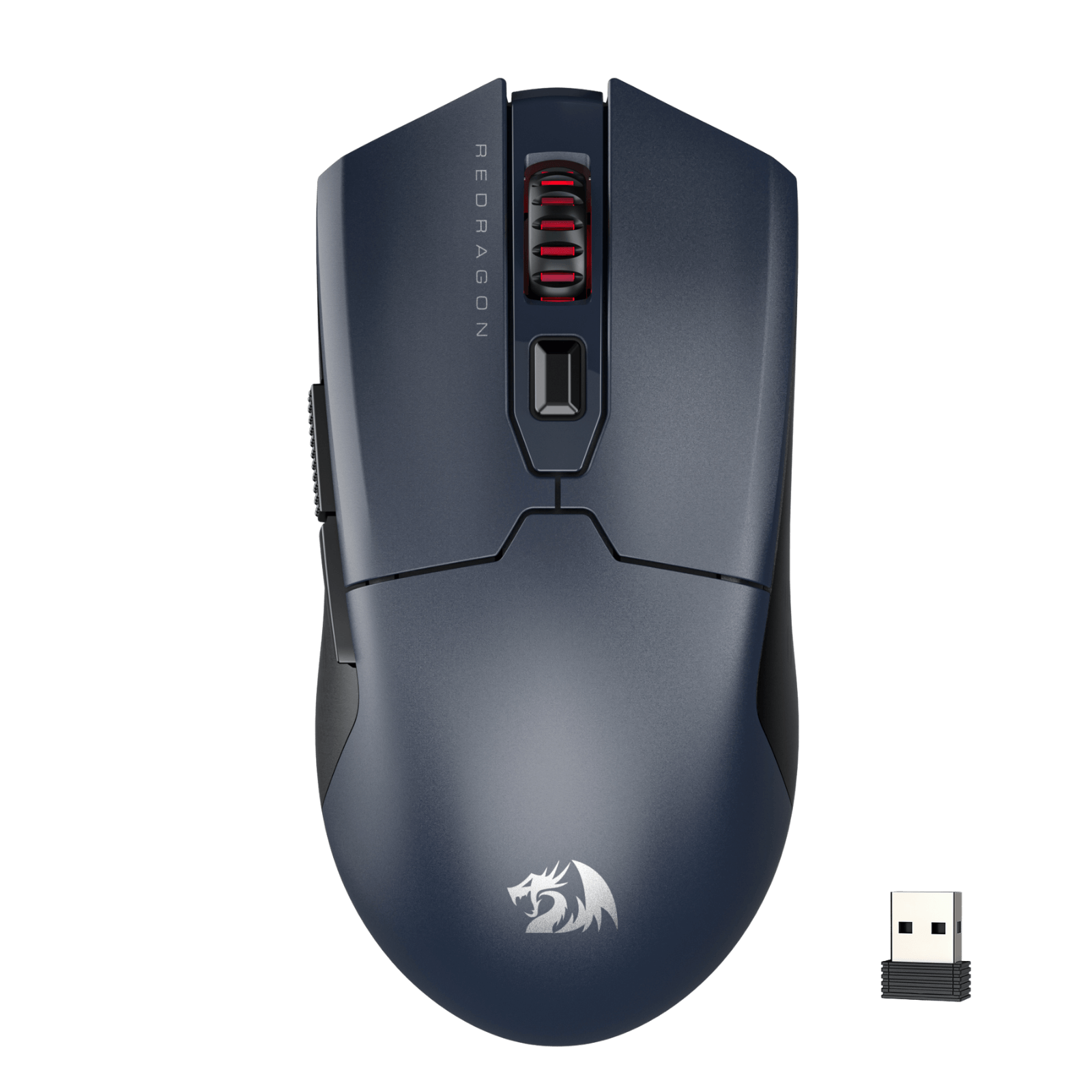 Redragon M995 LIT Wireless Gaming Mouse, 10000 MAX DPI Rechargeable Mouse, BT & 2.4G Wireless, 6 Macro Buttons, Ultra Lightweight, Reliable Power Capacity for PC/Mac/Laptop, Gray & Black