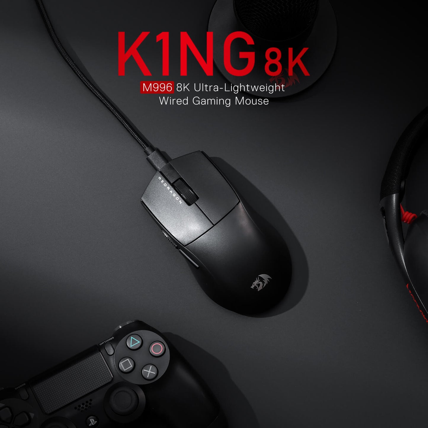 Redragon K1NG 8K M996 Ultra-Lightweight Wired Gaming Mouse 