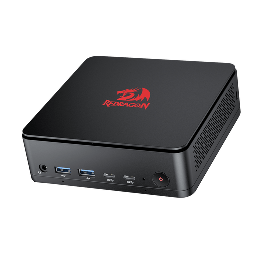 Redragon MPC745 Mini PC AI NPU AMD Ryzen 7 8845HS Processor(MAX 5.1 GHz), Mini Desktop Computer w/Radeon 780M Graphics & 16GB DDR5 RAM 1TB PCIe M.2 SSD, Support Ethernet, 4K UHD, WiFi, BT 5.2, USB 4.0