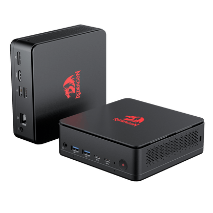Redragon MPC745 Mini PC AI NPU AMD Ryzen 7 8845HS Processor(MAX 5.1 GHz), Mini Desktop Computer w/Radeon 780M Graphics & 16GB DDR5 RAM 1TB PCIe M.2 SSD, Support Ethernet, 4K UHD, WiFi, BT 5.2, USB 4.0