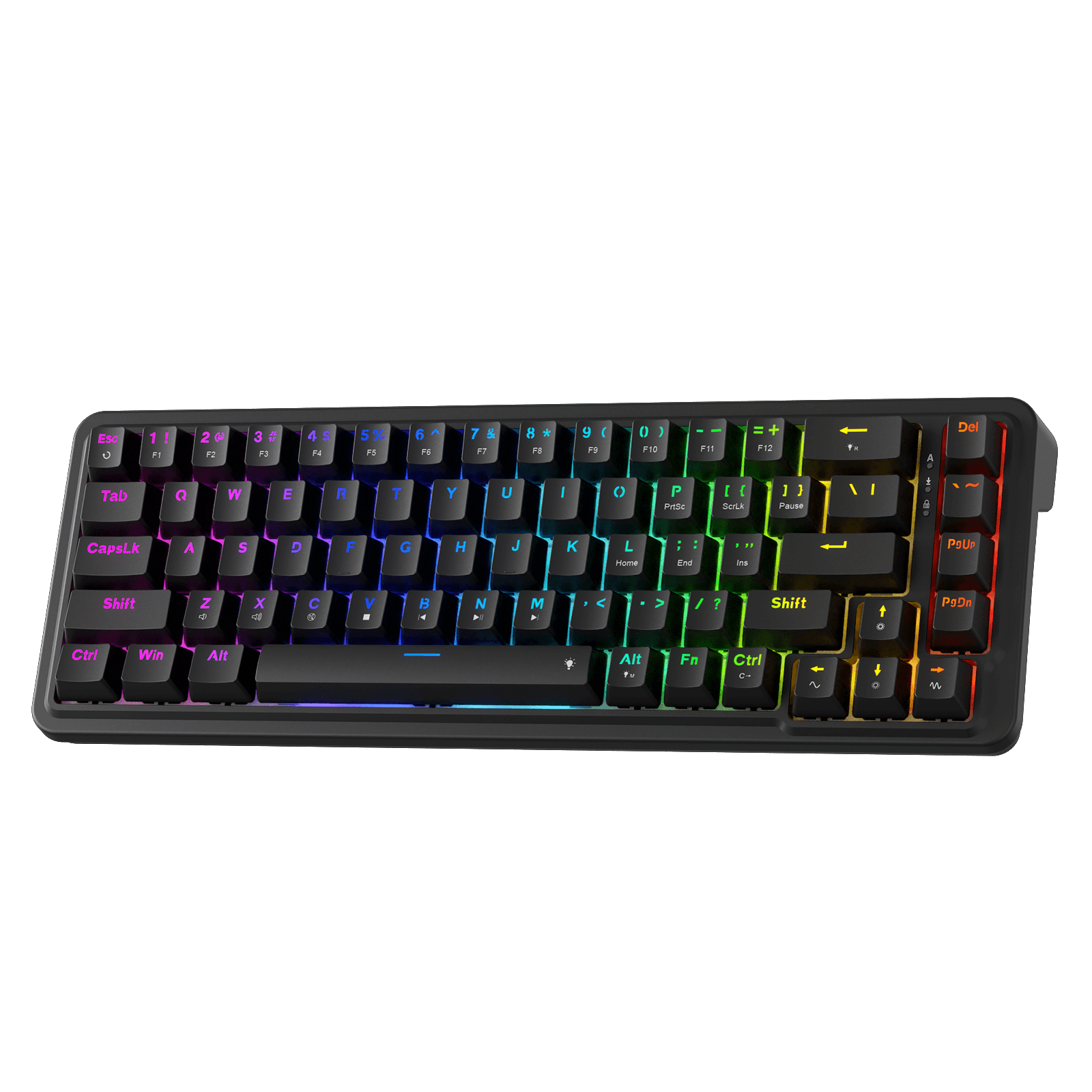 Redragon K709 65% Wired Gasket RGB Gaming Keyboard, 68 Keys Hot-Swap Compact Mechanical Keyboard w/Free-Mod Socket, 3-Layer Noise Dampening & Dedicated Arrow Keys, Quiet Custom Linear Switch, Black| show